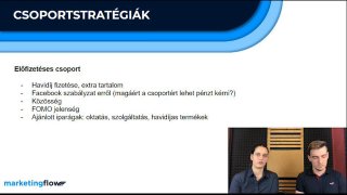 Csoportstratégia 1.: Előfizetéses csoport